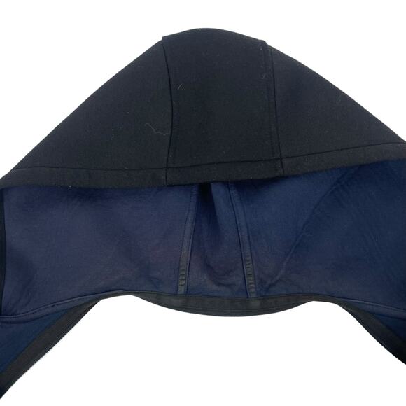 Mackage Manus Lamb Leather Jacket Detachable Hood Black Blue Size 36/ S - Picture 13 of 16